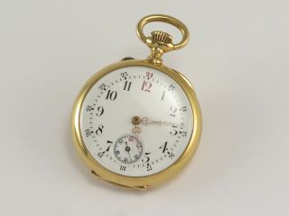 Antique Vacheron & Constantin 18k Solid Rose Gold Small Pocket Watch