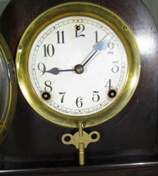 ANTIQUE 1923 SESSIONS 4951 - 8 DAY CATHEDRAL GONG & 1/2 hr STRIKE CLOCK - 2