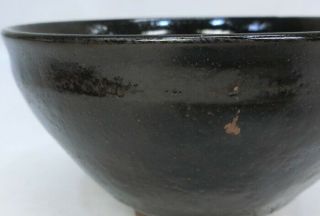 F455: Japanese old SETO pottery tea bowl of TENMOKU - CHAWAN. 2