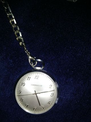 Caravelle Pocket Watch Made In The Late 60,  S Early 70,  Manuel Windup Runs Good