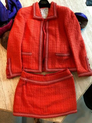 Chanel Vintage Suit Jacket And Skirt Set