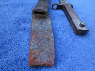 VERY RARE ANTIQUE M1895 LEE NAVY BAYONET AND SCABBARD 11