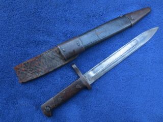 Very Rare Antique M1895 Lee Navy Bayonet And Scabbard