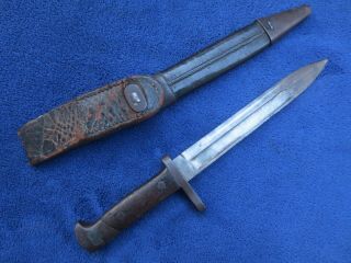 VERY RARE ANTIQUE M1895 LEE NAVY BAYONET AND SCABBARD 2