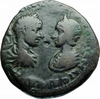 Severus Alexander & Julia Maesa Marcianopolis Ancient Roman Coin Homonoia I78840