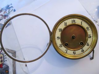 Antique Clock Movement.  Spares marked m.  f.  s in a circle below an eagle 2