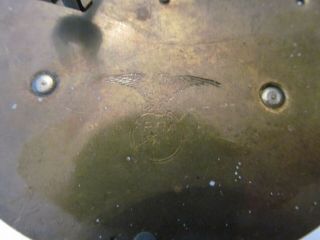 Antique Clock Movement.  Spares marked m.  f.  s in a circle below an eagle 4