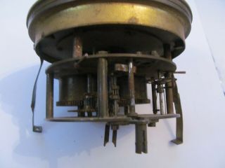 Antique Clock Movement.  Spares marked m.  f.  s in a circle below an eagle 5