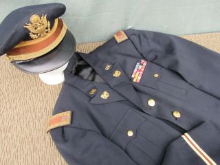 Wwii Ww2 Us Artillery Warrant Officers Named Dress Uniform W/ Dress Hat
