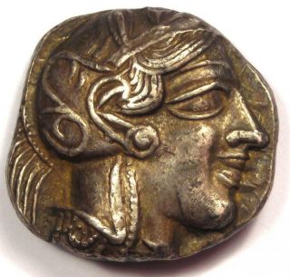 Ancient Athens Greece Athena Owl Tetradrachm Coin (440 - 404 Bc) - Xf