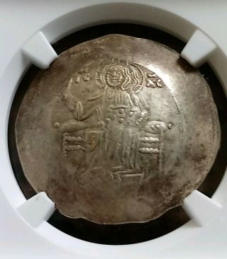 Byzantine Empire John II Aspron Trachy NGC AU Ancient Gold Coin 2