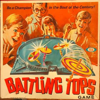 Vintage Battling Tops Play Set Ideal Game Extra Tops