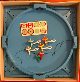 Vintage Battling Tops Play Set Ideal Game Extra Tops 2