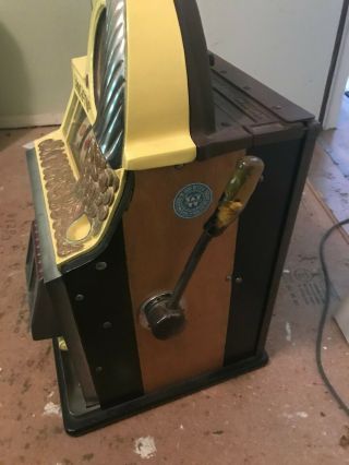 Mills 25 Cent Antique Slot Machine ROL - A - TOP Vintage slot machine 7