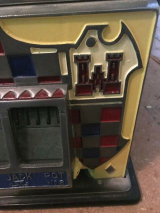 Mills 25 Cent Antique Slot Machine ROL - A - TOP Vintage slot machine 8