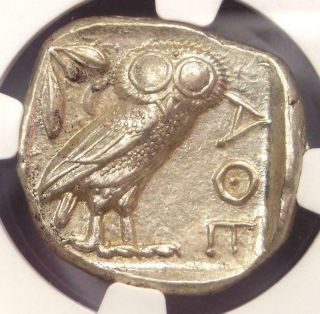 Ancient Athens Greece Athena Owl Tetradrachm Coin (440 - 404 Bc) - Ngc Ms (unc)