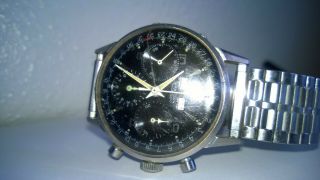 Wakmann Vintage Incabloc Triple Date Chronograph Watch 4