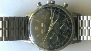 WAKMANN VINTAGE INCABLOC TRIPLE DATE CHRONOGRAPH WATCH 4 4