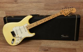 Vintage 1971 Fender Stratocaster Olympic White 12