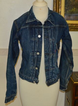 Vintage 40s Levi’s 506xx Type 1 Jacket Blouse Big E Buckle Back Small Ww2 Era