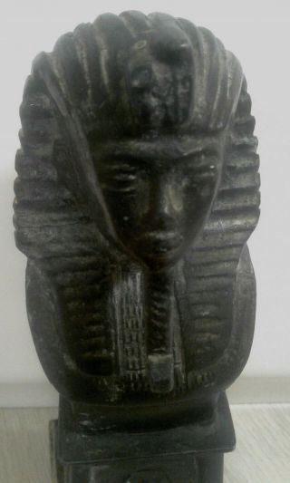 ANCIENT EGYPTIAN statue TUT king pharaoh bust figurine stone carving sculpture 3