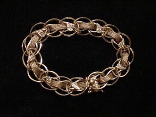 Uniquely Elegant Vintage 14K Yellow Gold Charm Bracelet - Weight 19.  60 Grams 3