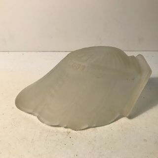 Antique 40s Art Deco Frosted Glass Slip Shade For Ceiling Light Fixture 2 Of 2