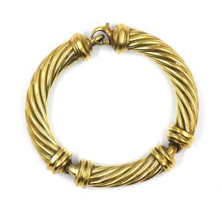 Designer David Yurman 10mm Cable Classics Link Bracelet 14k Yellow Gold Signed