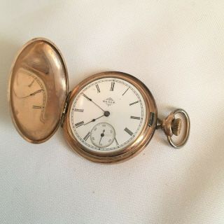 Vintage Elgin 15 Jewel Pocket Watch In A 14k Gold Filled Fahys Watch Case