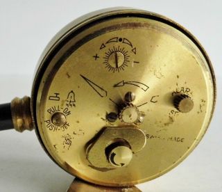 VERY RARE OLD SWIZA BRASS CLOCK IN THE FORM OF A KEY - SWISS MADE - PIECE 4