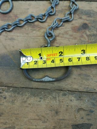 Vintage cast Iron cistern light pull switch Steel chain toilet old industrial 1a 4