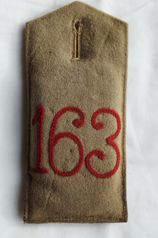 Ww1 Imperial German 163rd Schleswig Holstein Infantry Dunkelblau Shoulder Board