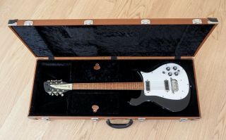 1977 Rickenbacker 450/12 Vintage 12 String Electric Guitar Jetglo w/ Case 5