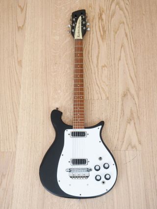 1977 Rickenbacker 450/12 Vintage 12 String Electric Guitar Jetglo w/ Case 6