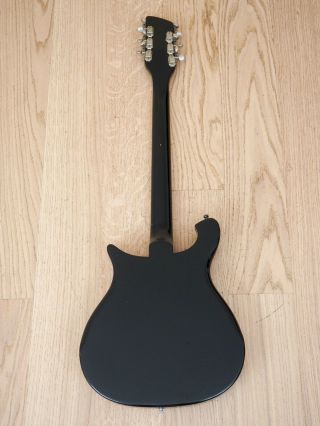 1977 Rickenbacker 450/12 Vintage 12 String Electric Guitar Jetglo w/ Case 7