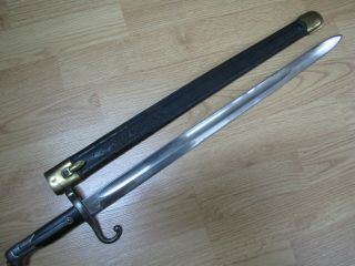 Italian Vetterli M1871 Rifle Long Bayonet With Scabbard