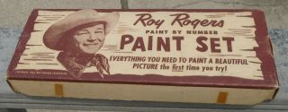 1954 Roy Rogers Paint By Numbers Paint Set - Complete/unused - Look