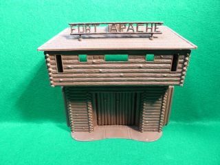 Vintage Marx Fort Apache Play Set Front Gate With Block House Over Top
