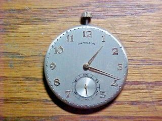 Hamilton 41.  5mm 10s 23j 945 Pendantset Open Face Nickel Movement