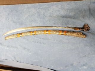 RARE ANTIQUE BORNEO DYAK JIMPUL PARANG SWORD 2