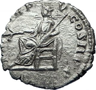 Septimius Severus 196ad Silver Authentic Ancient Roman Coin Pax Peace I70071