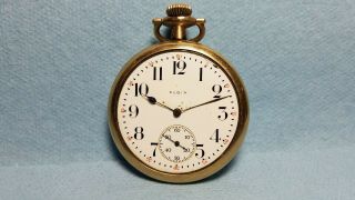 1921 Elgin Pocket Watch,  7j,  Size 16s,  Gold - Filled Case 20 Years