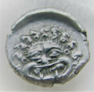 Ancient Greek Silver Coin Ar Hemidrach Apollonia Pontika Gorgonian Anchor