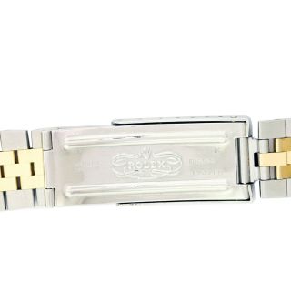 Rolex Watch Mens 36mm Gold and Steel White Mother of Pearl Sapphire/Diamond 9