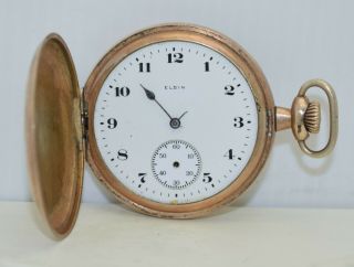 Vintage Elgin Pocket Watch 16s 15j 312 C.  1919 Wadsworth Referee Ygf Hunting Case