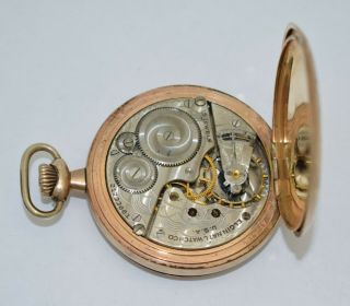 Vintage ELGIN Pocket Watch 16s 15j 312 c.  1919 Wadsworth Referee YGF Hunting Case 7