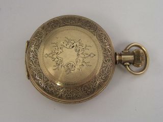 Vintage Waltham Pocket Watch Hunter Case Fancy Dial 1892 6 Size 11 Jewel 41mm