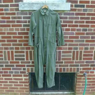 Vintage Military Coveralls Mens M / Medium Green 100 Cotton