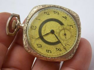 Vintage Antique Waltham Art Deco 12s 7 Jewel Gold Filled Pocket Watch Circa 1920