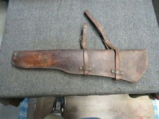 WWII US GI M1 GARAND RIFLE VEHICLE SCABBARD - - COMPLETE - DATED 1942 5